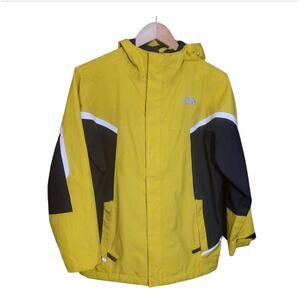 The Noth Face Youth Hooded HYVENT Rain Jacket With Netted Lining Size L (14/16)
